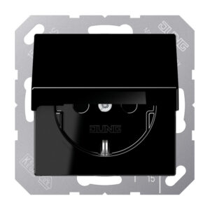 Jung SCHUKO-Steckdose schwarz A 1520 BFKL SW – Bild 1