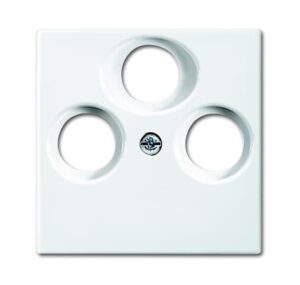 Busch-Jaeger Abdeckung Antennendose 3-Loch alpinweiß 1743-03-914 – Bild 1