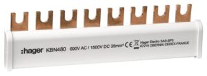 Hager KBN480 Erdungsbügel 4P 35mm² zur erdseitigen Überbrückung für SPA180 – Bild 1