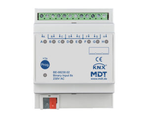 MDT technologies Binäreingang 8-fach 4TE REG, 230VAC BE-08230.02 – Bild 1