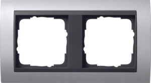 Gira Abdeckrahmen 2-fach Aluminium -fachanth.ZL,bruchsich. 021206 – Bild 1