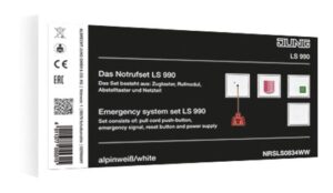 Jung Notrufset alpinweiß kompl.mit Rahmen NRS LS 0834 WW – Bild 1