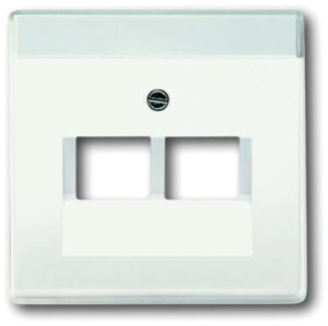 Busch-Jaeger Zentralscheibe studioweiß matt für UAE-Anschlussdose 2-fach 1803-02-884 – Bild 1