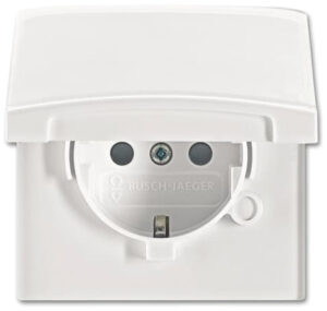 Busch-Jaeger Schuko-Steckdoseneinsatz IP44 alpinweiß 20 EUGKB-34-101 – Bild 1