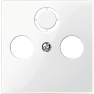 Merten Zentralplatte polarweiß glänzend für Antennendose 296719 – Bild 1