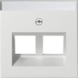 Gira Abdeckung Modular Jack 30Grd 2fach Reinweiß 264003 – Bild 1