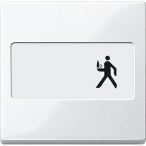 Merten Wippe polarweiß glänzend mit Schriftfeld 432319 – Bild 1