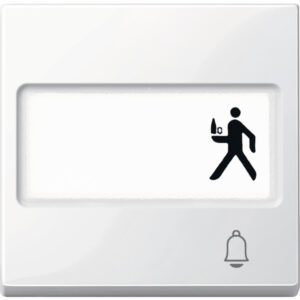 Merten Wippe Klingel polarweiß glänzend mit Schriftfeld MEG3365-0319 – Bild 1