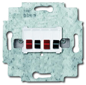 Busch-Jaeger Lautsprecher-Anschlussdose 2fach, alpinweiß 0248/04-101 – Bild 1