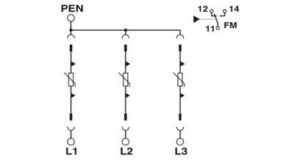 Phoenix Contact Überspannungsableiter Typ 2 VAL-SEC-T2-3C-350-FM – Bild 1