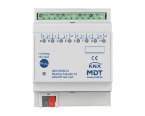 MDT technologies Heizungsaktor 8-fach 4TE REG, 24-230VAC AKH-0800.03 – Bild 1