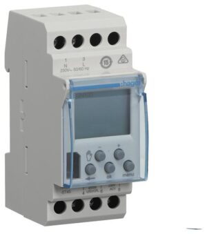 Hager EGN103 Wochenschaltuhr, 1 Wechsler, 16A, 2 PLE Digital – Bild 1