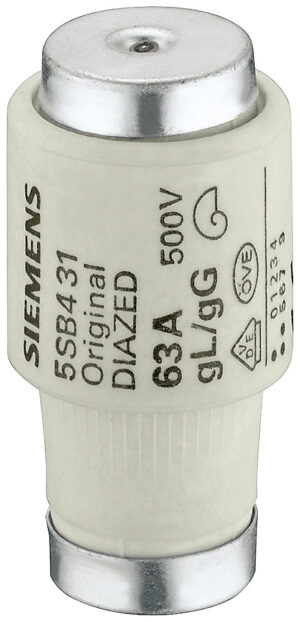 Siemens Diazed-Sicherungseinsatz gG DIII 63A 500V 5SB4311 – Bild 1