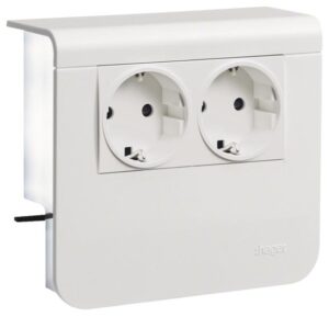 Hager SL200559009016 Geräteträger Std 2-fach vorverdrahtet Steckklemmen zu SL20x55 – Bild 1