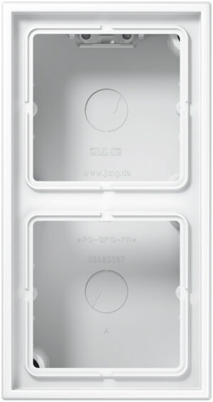 Jung AP-Kappe 2-fach alpinweiß angeformter Rahmen LS 582 A WW – Bild 1