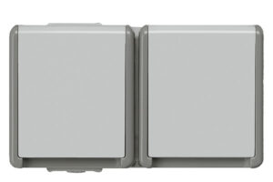 Siemens IP44 AP SCHUKO-Steckdose 2-fach waagerecht 5UB4722 – Bild 1