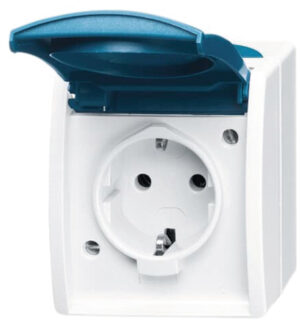 Busch-Jaeger Schuko-Steckdose mit Namensschild 20 EWN-53 – Bild 1