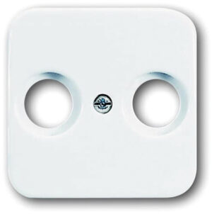 Busch-Jaeger Zentralscheibe alpinweiß für Antennendose 2Loch 2531-214 – Bild 1