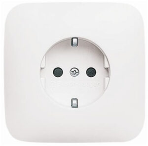 Busch-Jaeger Steckdosen-Einsatz alpinweiß mit Steckanschluss 20 EUJ-214 – Bild 1