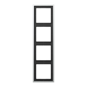 Jung Rahmen 4-fach aluminium waage/senkrecht AL 2984 – Bild 1