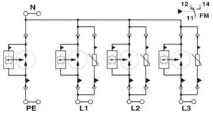 Phoenix Contact Kombiableiter Typ 1+2 FLTSECT1T23S350/25FM – Bild 1