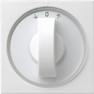 Gira Zentralplatte Reinweiß glänzend mit Knebel für Jalousies 066603 – Bild 1