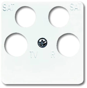 Busch-Jaeger Zentralscheibe alpinweiß Antenne, 4-fach 1743/10-04-214 – Bild 1