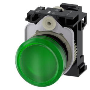 Siemens Leuchtmelder grün, Linse, glatt 3SU1102-6AA40-3AA0 – Bild 1