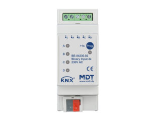 MDT technologies Binäreingang 4-fach 2TE REG, 230VAC BE-04230.02 – Bild 1