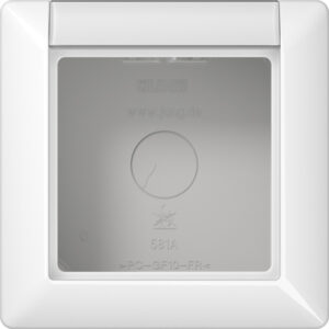 Jung AP-Kappe Schriftfeld alpinweiß angeformter Rahmen AS 581 ANA WW – Bild 1