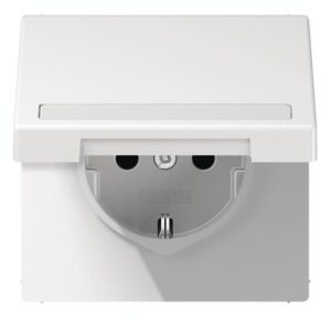 Jung SCHUKO-Steckdose 16 A 250V mit Klappdeckel bruchs LS 1520 BFNAKL WW – Bild 1