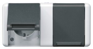 Jung SCHUKO-Steckdose 2-fach 16A 250V 8220 NAW – Bild 1