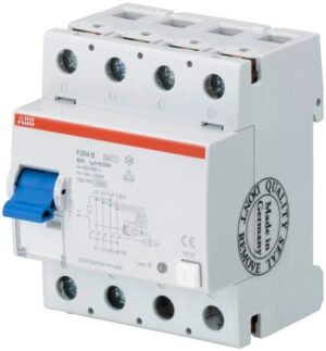 ABB FI-Schutzschalter 4P,TypB+,63A,30mA F204B+63/0,03 – Bild 1