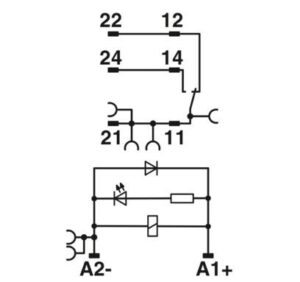 Phoenix Contact Relaismodul 24V DC, 1 Wechsler RIF1RPTLDP-24DC/1X21 – Bild 1