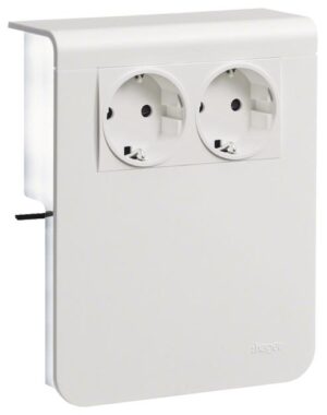 Hager SL201159009016 Geräteträger Std 2-fach vorverdrahtet Steckklemmen zu SL20x11 – Bild 1