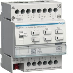 Hager TYMS646T Heizungsaktor 6fach KNX Secure für 24/230V Stellantriebe, Triac – Bild 1