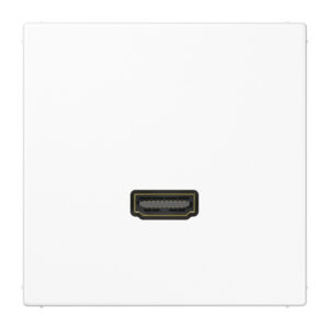 Jung Multimedia-Anschluss alpinweiß HDMI mit Tragring MA LS 1112 WW – Bild 1