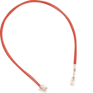 Hager ZZ12LMN025 Patch-Leitung mit 2xRJ12 Stecker für LMN-Modul, Farbe rot, Länge – Bild 1