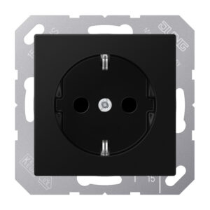 Jung SCHUKO Steckdose mit Berührungsschutz A 1520 BFKI SWM – Bild 1