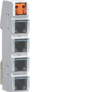 Hager ZZ12LMN04A LMN-Modul mit 4x RJ12-Buchsen, aktiv für Spannungsversorgung 12V, – Bild 1