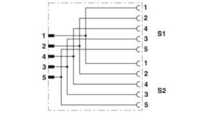 Phoenix Contact Y-Verteiler/Verbinder M12Y/2xM12FS VP SAC-5P #1683468 – Bild 1