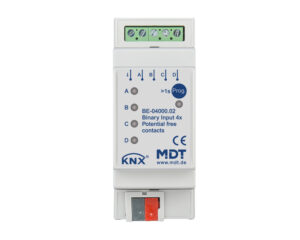 MDT technologies Binäreingang 4-fach 2TE REG, potentialfrei BE-04000.02 – Bild 1