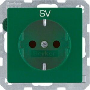 Berker SCHUKO-Steckdose grün samt 47236003 – Bild 1