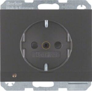 Berker SCHUKO-Steckdose anthrazit matt LED-Orientierg-licht 41097006 – Bild 1