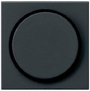 Gira Abdeckung mit Knopf für Drehdimmer System 55 Schwarz matt 0650005 – Bild 1