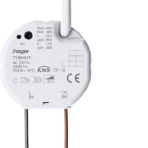 Hager Universal-Dimmaktor 1-fach 210W/VA, UP TYB691F – Bild 1