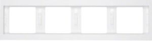 Berker Rahmen 4-fach polarweiß waagerecht 13837009 – Bild 1