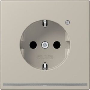 Jung SCHUKO-Steckdose Metall Edelstahl lackiert ES1520-OLNW – Bild 1