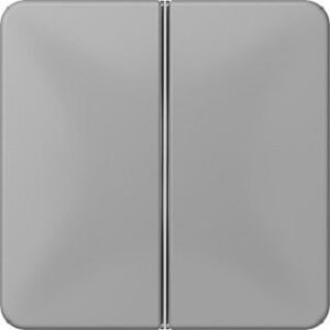 Jung Tastensatz komplett 2-fach CD-Prog für Tastsensormodul grau CD402TSAGR – Bild 1