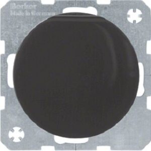 Berker Steckdose schwarz glänzend Schutzk./Klappdeckel 6765832045 – Bild 1